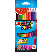 Карандаши Цветные Maped Color'Peps Animals С Декором, 12 Цветов, Картонная Коробка  (MAPED 832212)