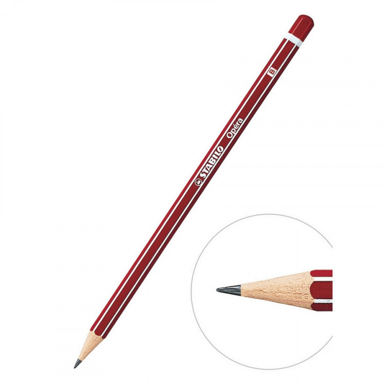 Карандаш чернографитный STABILO Opera B, корпус бордовый (STABILO 285/B)