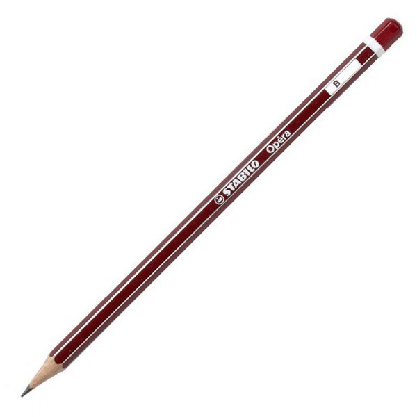 Карандаш чернографитный STABILO Opera B, корпус бордовый (STABILO 285/B)