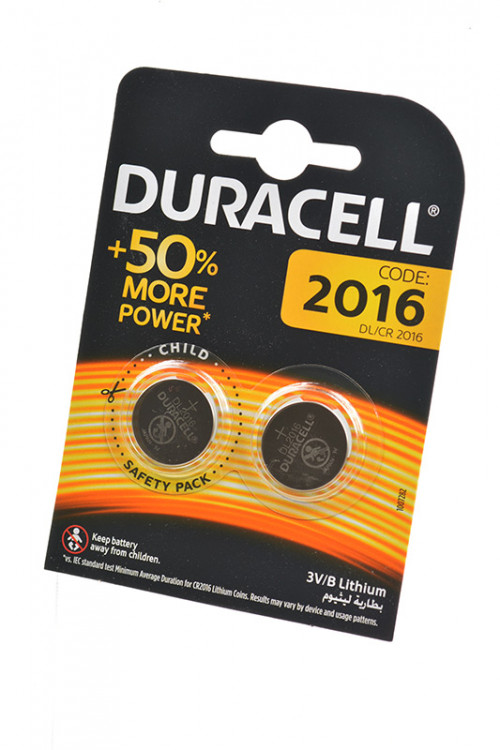 Батарейка DURACELL CR2016 BL2 (Комплект 2 шт.)