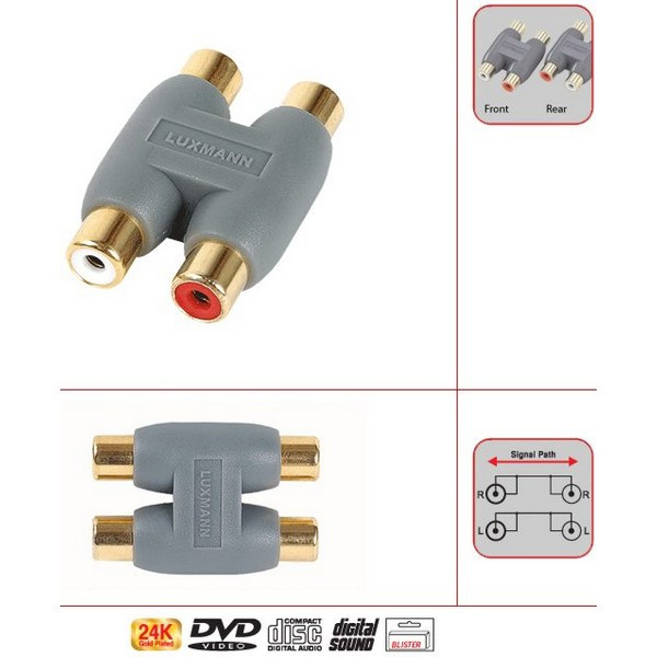 Переходник 2RCA Jack - 2RCA Jack Luxmann 402-920-2