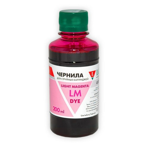 Чернила в бутылке Lomond LE08-002LM, Epson T0816/T0826/T0486, Light Magenta (светло-пурпурный), 200 мл. (Lomond L0205664) Использовать до 01/2019