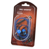 Наушники Pro Legend Bass PL5005 затычки, ткань, синие, 20-20kHz, 102#3dB, 32 Ом, шнур 1м, gold BL1