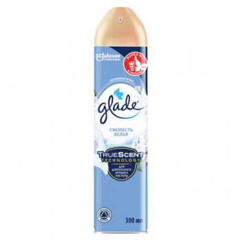 Освежитель воздуха аэрозольный 300 мл, GLADE &quot;Свежесть белья&quot;, 864930 