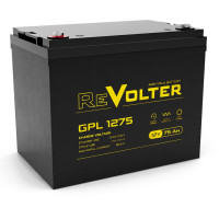 Energon Delta GPL 1275 Аккумуляторная батарея REVOLTER (DELTA) GPL 1275 (12В / 75Ач, Тип: AGM, Клемма: Болт М6, ДхШхВ: 260x167x212мм (Полная высота: 213мм), срок службы: 10 лет, Гарантия: 1г, вес: 24кг)