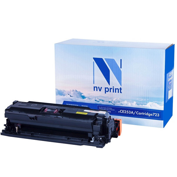 NV Print NVP-CE253A/723M Картридж совместимый NV-CE253A / NV-723 Magenta универсальные для HP / Canon Color LaserJet CP3525 /  CP3525n /  CP3525dn /  CP3525x /  LBP 7750 i-Sensys 7750cd /  7750Cdn (7000k)