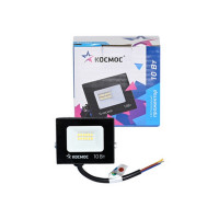 Прожектор КОСМОС K_PR5_LED_10 светодиодный, 10Вт, IP65, 6500K, чёрный