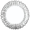 Набор тарелок, 6 шт., диаметр 205 мм, фигурное стекло, 