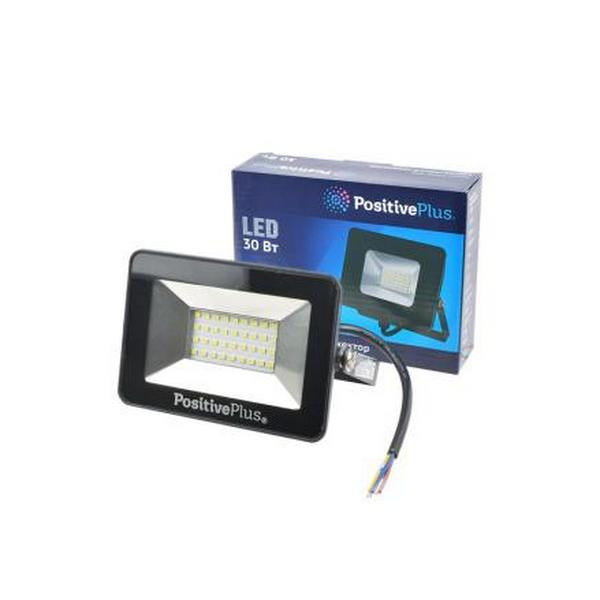 Positive Plus PP0401-0003 светодиодный, 30Вт, 6500K, IP65, черный Прожектор