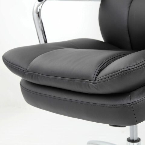 Кресло офисное BRABIX PREMIUM "Amadeus EX-507", экокожа, хром, черное, 530879