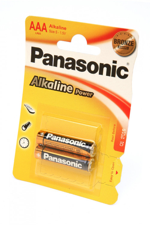 Батарейка Panasonic Alkaline Power LR03APB/2BP LR03 BL2 (Комплект 2 шт.)