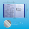 Папка с 40 файлами BRAUBERG стандарт, синяя, 0,7 мм (BRAUBERG 221603)