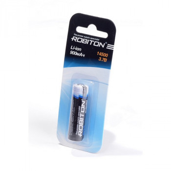 Аккумулятор ROBITON 14500 (АА) 900мАч с защитой BL1 Тип: Li-ICR900-14500Цена: за 1 шт.