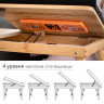 Столик БАМБУКОВЫЙ складной для ноутбука/завтрака (50х30х25 см), с охлаждением, DASWERK, 532583