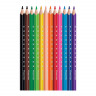 Набор цветных карандашей Maped Color Peps Pulse Jumbo, макси, утолщенные, трёхгранные, пластиковые, 12 цветов (MAPED 834352) EOL