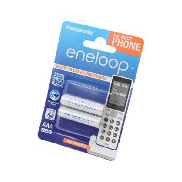 Аккумулятор Panasonic eneloop BK-4MCCE/2DE 750мАч AAA DECT BL2 (Комплект 2 шт.)