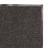 Коврик входной ворсовый влаго-грязезащитный 120х150 см, толщина 7 мм, ребристый, черный, LAIMA, 602877