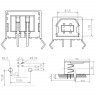 Разъем USB BF (мама) на плату (USBB-1J)