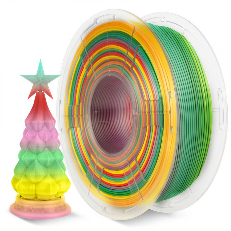 NV Print NVP-3D-PLA-RAINBOW-01 Филамент PLA Rainbow 01 для 3D печати диаметр 1.75мм  длина 330 метров  масса 1 кг