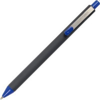 Ручка шариковая автоматическая Zebra Rubber 101 0,7 мм, прорезиненный корпус, синий стержень (Zebra BO-101-RU-BL)