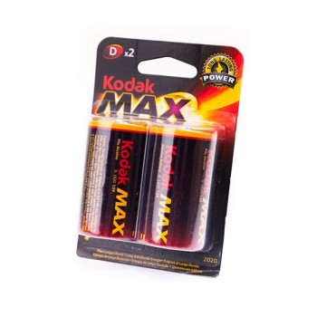 Батарейка Kodak MAX Super Alkaline LR20 BL2 Тип: LR20Цена: за 1 шт.