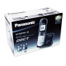 Радиотелефон PANASONIC KX-TG6811RUB, память 50 номеров, АОН, повтор, спикерфон, полифония, чёрный