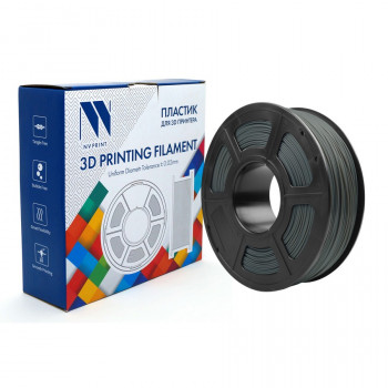 NV Print NVP-3D-PA-DARK-GREY Филамент PA Dark Grey  (полиамид / нейлон) Темно-серый для 3D печати диаметр 1.75мм   масса 1 кг NVP-3D-PA-DARK-GREY, Совместимость: , ресурс: 0 стр.