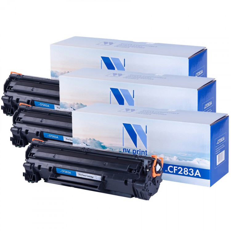NV Print NVP-CF283A-SET3 Картридж совместимый NV-CF283A-SET3 для HP LaserJet Pro M201dw /  M201n /  M125r /  M125ra /  M225dn /  M225dw /  M225rdn /  M125rnw /  M127fn /  M127fw (1500k) (3 шт)