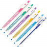 Ручка с масляными чернилами Flexoffice Super Trendee 0,7  мм., синяя, корпус: ассорти (прозрачный зеленый, голубой, желтый, розовый, синий, фиолетовый) (FLEXOFFICE FO-GELB09MIX BLUE)