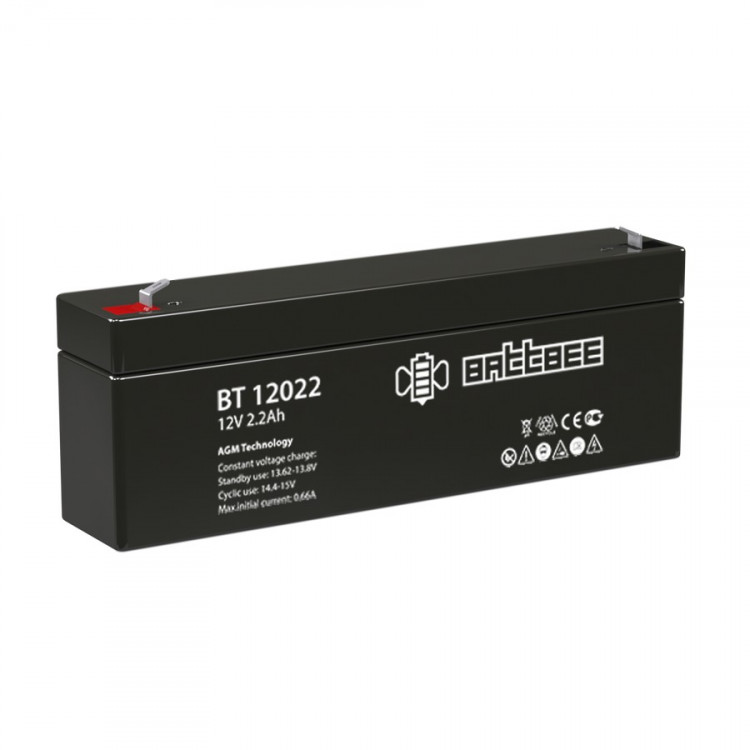 Energon Delta BT 12022 Аккумуляторная батарея BATTBEE (DELTA) BT 12022 (12В / 2,2Ач, Тип: AGM, Клемма: F1, ДхШхВ: 179х35х61мм (Полная высота: 67мм), срок службы: 3 лет, Гарантия: 1г, вес: 0,85кг)