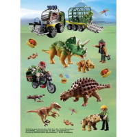 HERMA 5283 НАКЛЕЙКИ PLAYMOBIL 3D ДИНОЗАВР НА ПРИРОД