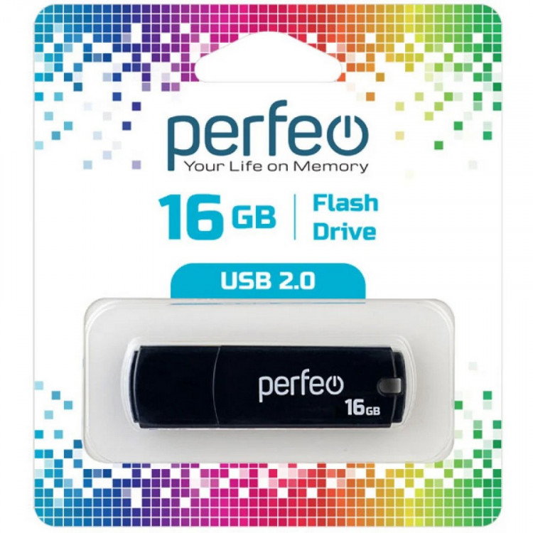 Носитель информации PERFEO PF-C05B016 USB 16GB черный BL1