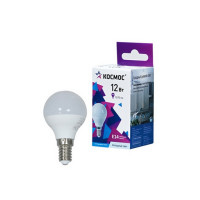 Лампа светодиодная КОСМОС LkeLED12wGL45E1465 12Вт Е14 6500K BL1