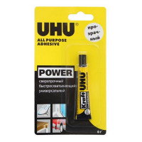 Клей универсальный UHU Kraft (Power) Transparent, прозрачный,   6 гр.(UHU 45083/В)