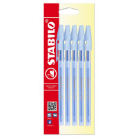 Ручка шариковая STABILO liner 808 F, синяя, 5 шт в блистере (STABILO 808/41-5B)