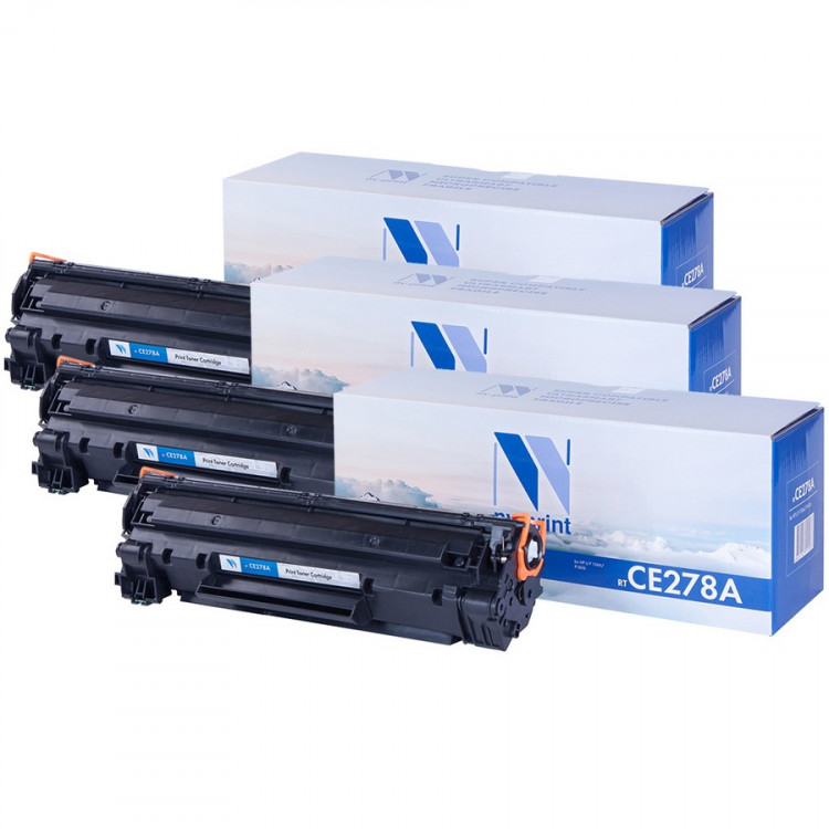 NV Print NVP-CE278A-SET3 Картридж совместимый NV-CE278A-SET3 для HP LaserJet Pro P1566 /  P1606dn /  M1536dnf (2100k) (3 шт)