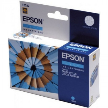 Epson C13T03224010 Картридж голубой T0322 Epson Stylus C70/С80 Установить до 12/2005 Уценка. Установить до 12/2005. Без гарантии.