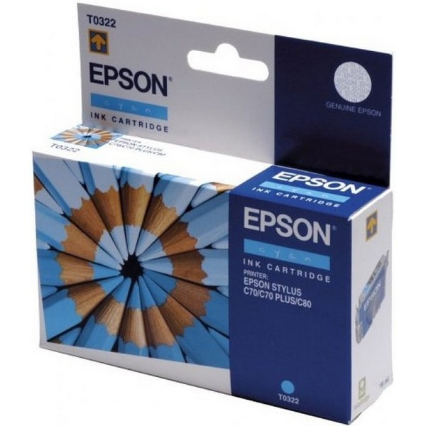 Epson C13T03224010 Картридж голубой Epson Stylus C70/С80 Уценка: просрочен