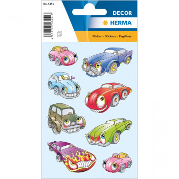 HERMA 3451 НАКЛЕЙКИ DECOR Веселые автомобили HERMA Decor - плоская наклейка (несколько вкладышей в блистере). Представлена либо, фотографиями животных, либо забавными рисунками.

Наклейки с сочными красками и высоким качеством печати. Можно наклеивать на открытки, альбомы, конверты и т.п.