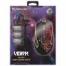 Мышь проводная игровая DEFENDER Venom GM-640L, USB, 7 кнопок + 1 колесо-кнопка, оптическая, черная, 52640