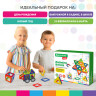 Магнитный конструктор BIG MAGNETIC BLOCKS-34, 34 детали, с колесной базой, BRAUBERG KIDS, 663845