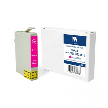 NV Print NVP-C13T10534A10 Струйный картридж T0733 (NV-C13T10534A10) Magenta для Epson Stylus C110 / СХ3900 / CX4900 / TX200 / 400 / 600 (13.5 мл) совместимый NVP-C13T10534A10, Совместимость: , ресурс: 0 стр.