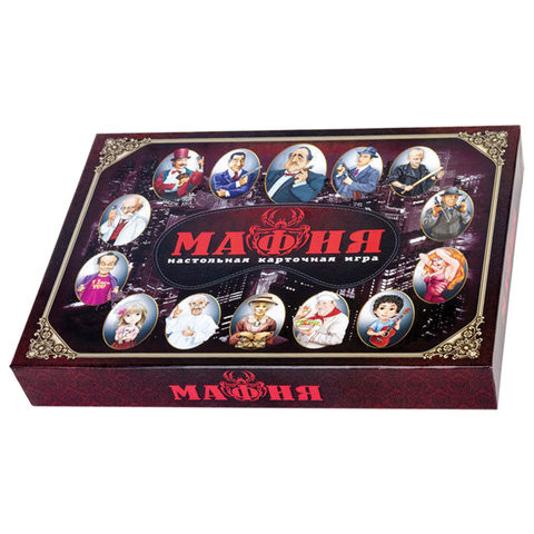 Игра настольная карточная "Мафия", с масками, 10 КОРОЛЕВСТВО, 2620