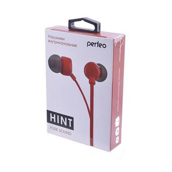 Наушники PERFEO HINT PF_A4629 красные BL1