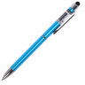 Ручка-стилус SONNEN для смартфонов/планшетов, СИНЯЯ, корпус ассорти, серебристые детали, линия письма 1 мм, 141587