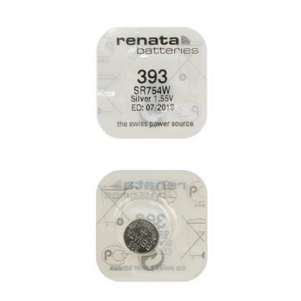 Батарейка RENATA SR754W    393 (0%Hg) Уценка: использовать до 02/2019