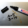 Маркер-краска лаковый (paint marker) EDDING 8750, ЧЕРНЫЙ, 2-4 мм, круглый наконечник, алюминиевый корпус, E-8750/1