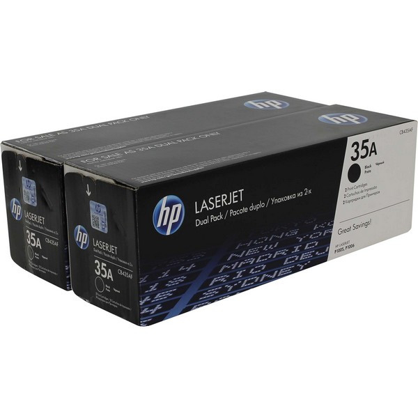 HP CB435AF Картридж черный HP 35A (двойной) LaserJet P1005/P1006 (2x1,5K)