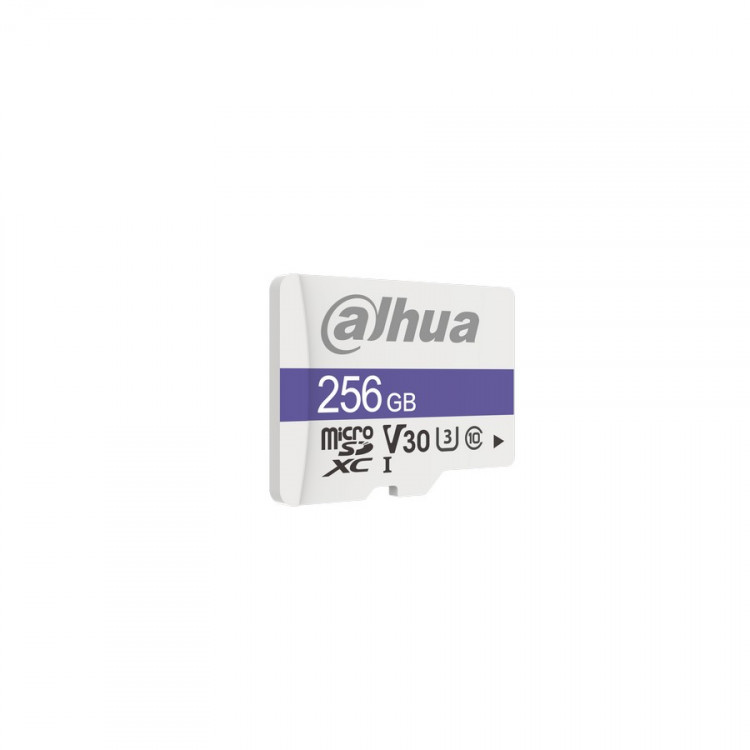 Dahua DHI-TF-C100 / 256GB Карта памяти Dahua 256GB MicroSD Card, Consumer Level Read speed up to 95 MB / s, Write speed up to 40 MB / s Speed Class C10, U3, V30 Operating Temperature 0~70°C, Storage Temperature -25~85°C TBW 40TB 7-year limited warranty