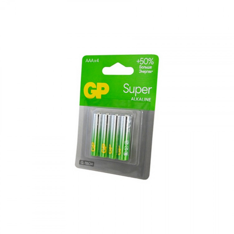 Батарейка GP Super GP24AA21-2CRSBC4 G-TECH LR03 BL4* (Комплект 4 шт.)